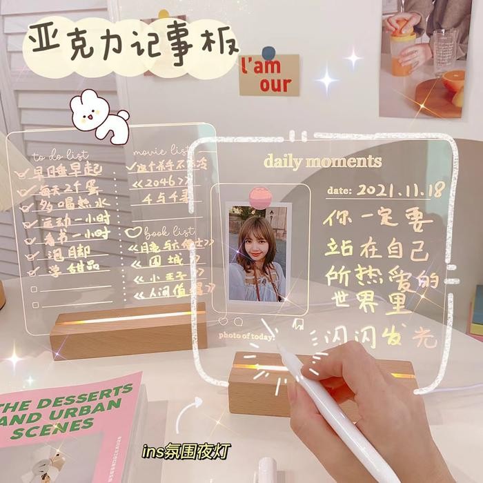 

To Do List Aesthetic Planner Acrylic Desktop Lampu Meja DT002