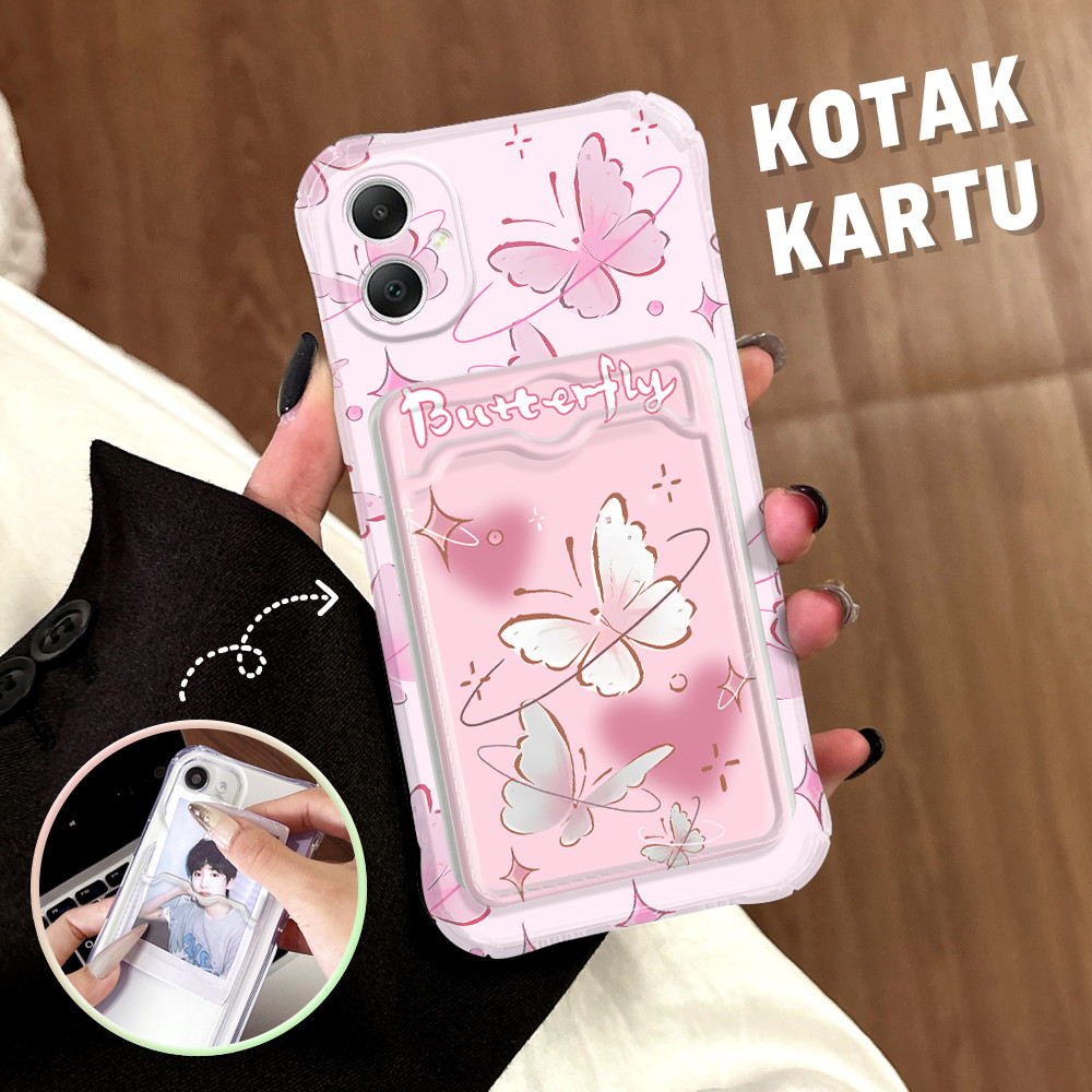 Casing Hp Untuk Compitable With Samsung Galaxy A05 Tempat Kartu Cassing Anti Jatuh Card Holder Softc
