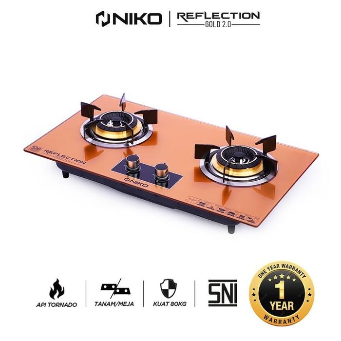Niko Kompor Tanam 2 Tungku Rlection Gold 2.0