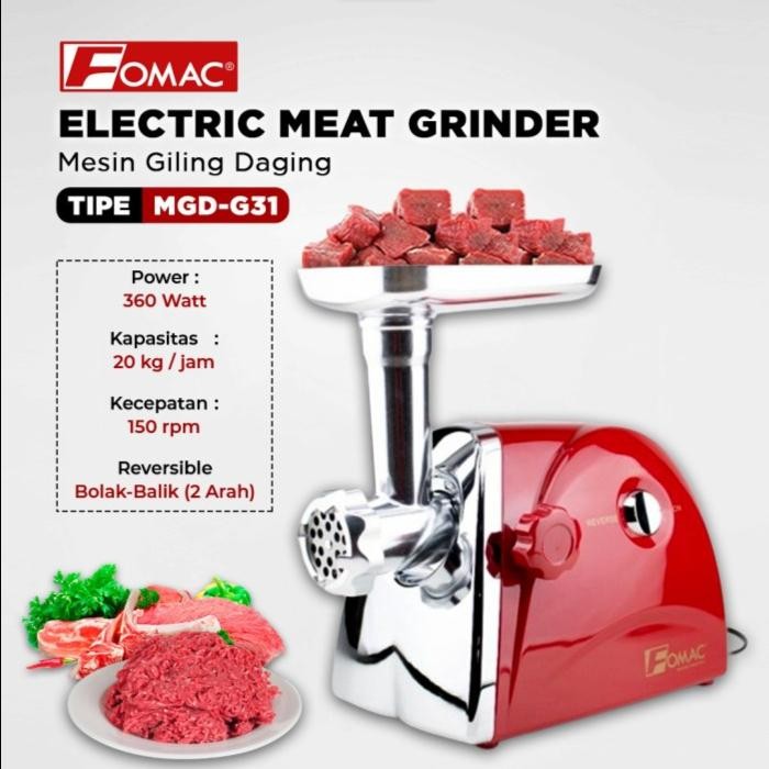 Fomac Mesin Giling Daging Listrik Penggilingan Daging Electric Meat Grinder Mgd-31 Mgd31 Fomac