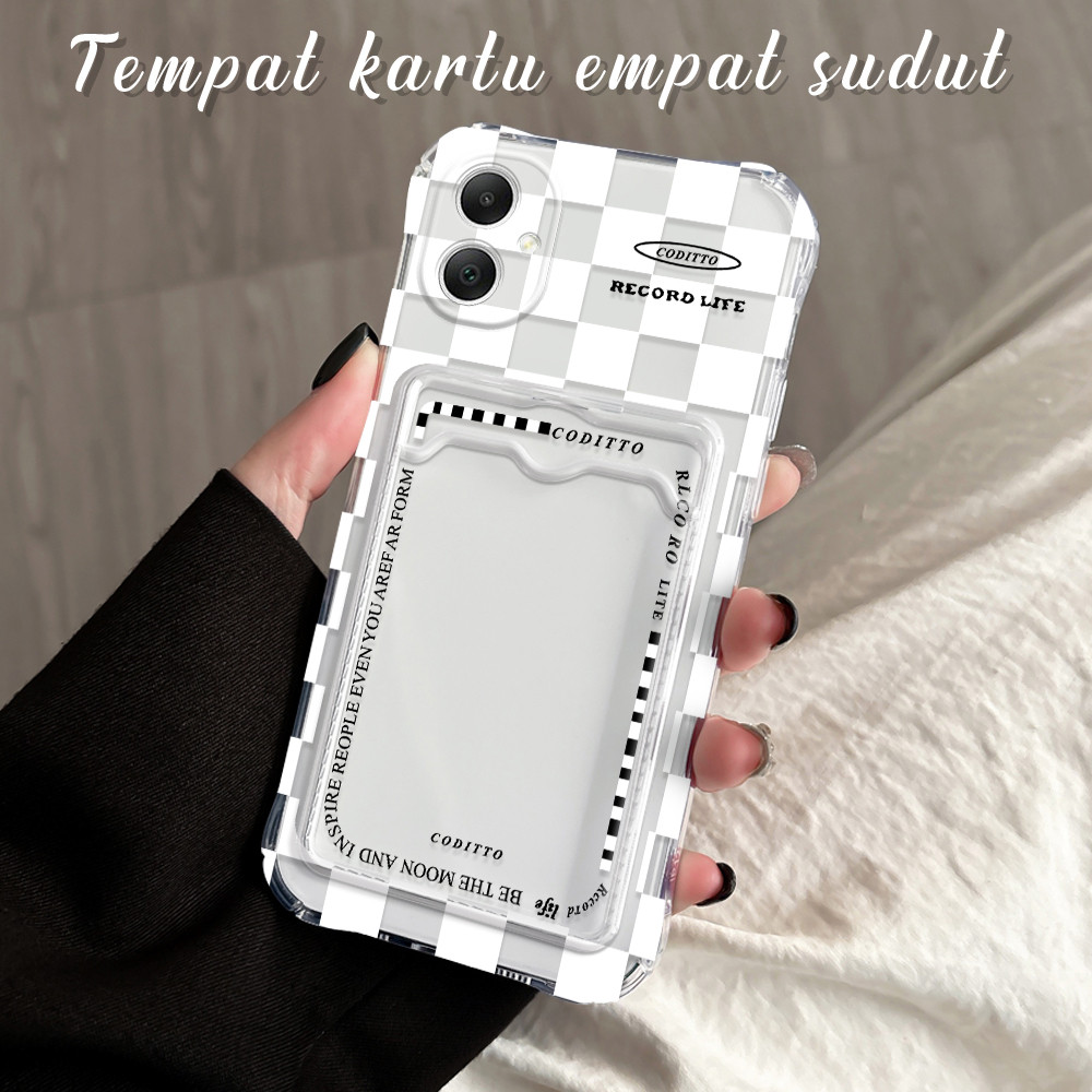 Casing Hp Untuk Compitable With Samsung Galaxy A05 Anti Jatuh Tempat Kartu Soft Cassing Card Holder 