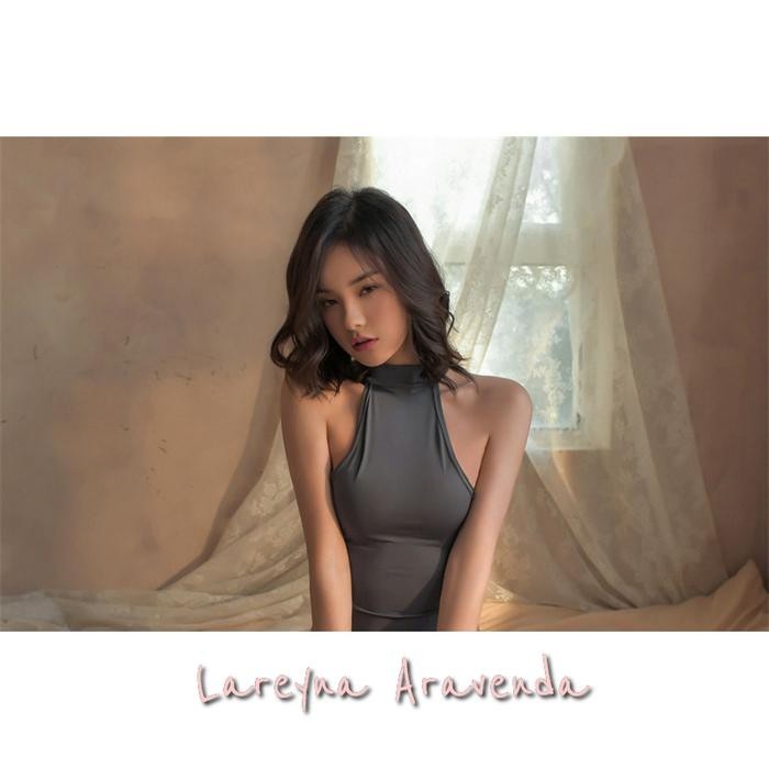 Lareyna Aravenda Set Lingerie + CD Fantasy Malam Gaun Belah Samping Bahan Adem LG446