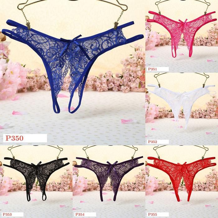 NEW P350 Celana Dalam Wanita CD Cewek Sexy Panties Thong Perempuan Lace Transparan