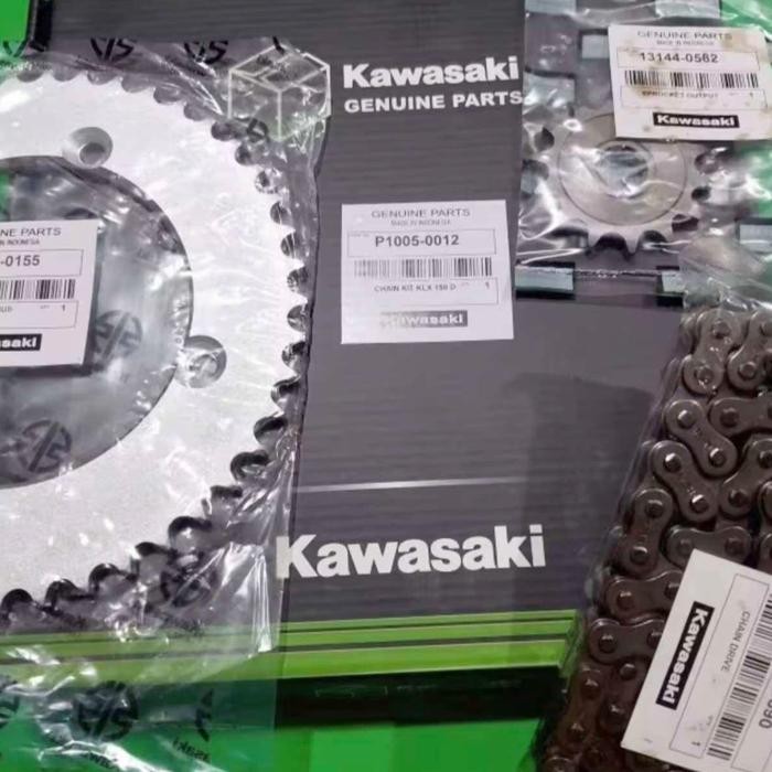 GIRSET GEAR SET KOMPLIT KLX 150 KLX150 S L G RANTAI GIR DEPAN BELAKANG KAWASAKI