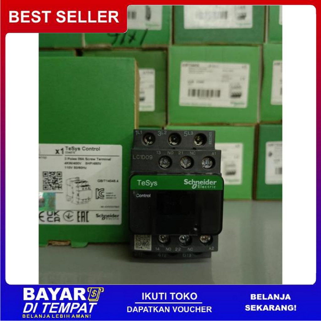 FREE ONGKIR SCHNEIDER KONTAKTOR CONTACTOR LC1D09M7 LC1D09F7 LC1D09Q7 LC1D09D7 LC1D09E7 LC1D09B7