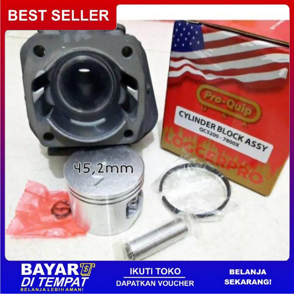FREE ONGKIR CYLINDER BLOCK ASSY CHAINSAW 5800 TURBO MERK PROQUIP / SILINDER BLOK BISA COD