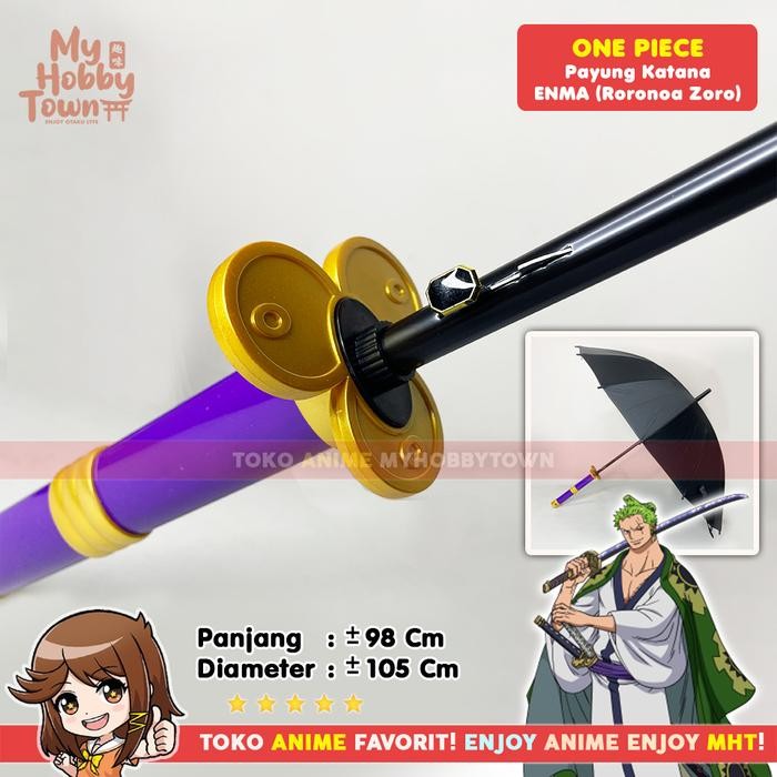 PAYUNG ANIME PEDANG ONE PIECE RORONOA ZORO : PURPLE ENMA