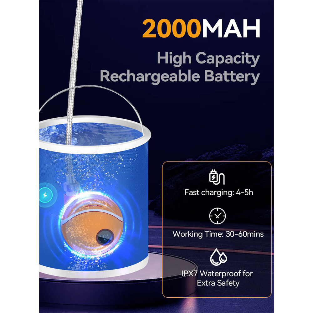 Portable Outdoor Shower Set,Camping Shower Pump RV Outdoor Shower Kit Camp Shower 2000MAH Lithium