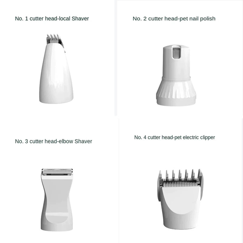 

4-In-1 Pet Grooming And Care Set 4Different Blades Pet Hair Shaver Low Noise Pet Clippers