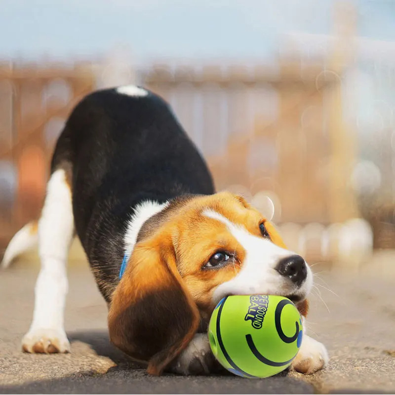 

Dog Toy Wobble Wag Giggle Ball Getting Dog Attention Toy Fun Giggle Sounds When Rolled or Shaken