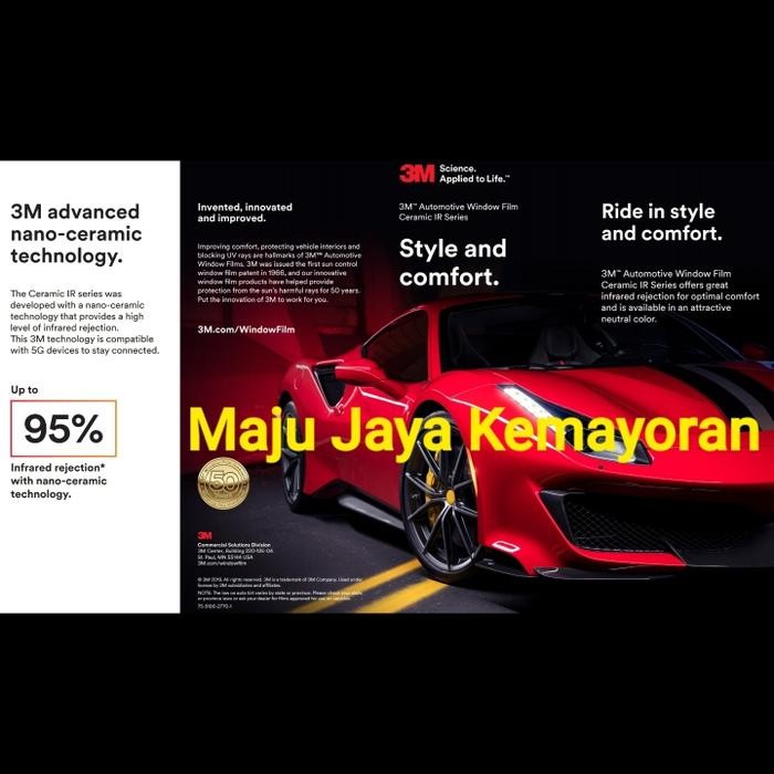 Kaca Film Mobil 3M Kombinasi Crystaline + Nightfall Ceramic (Full Set)
