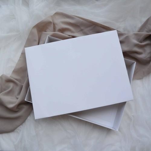 Box ONLY / kardus / kotak kue / 30 x 40 x 8 / TUTUP PUTIH