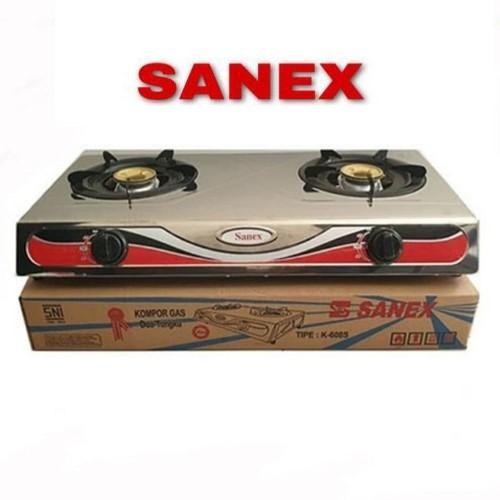 Sanex Kompor Gas 2 Tungku Stainless K-608S / K608S /K 608 S