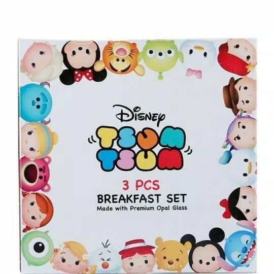 Tsum Tsum Disney Ckey Breakfast Set Plate Bowl Mug
