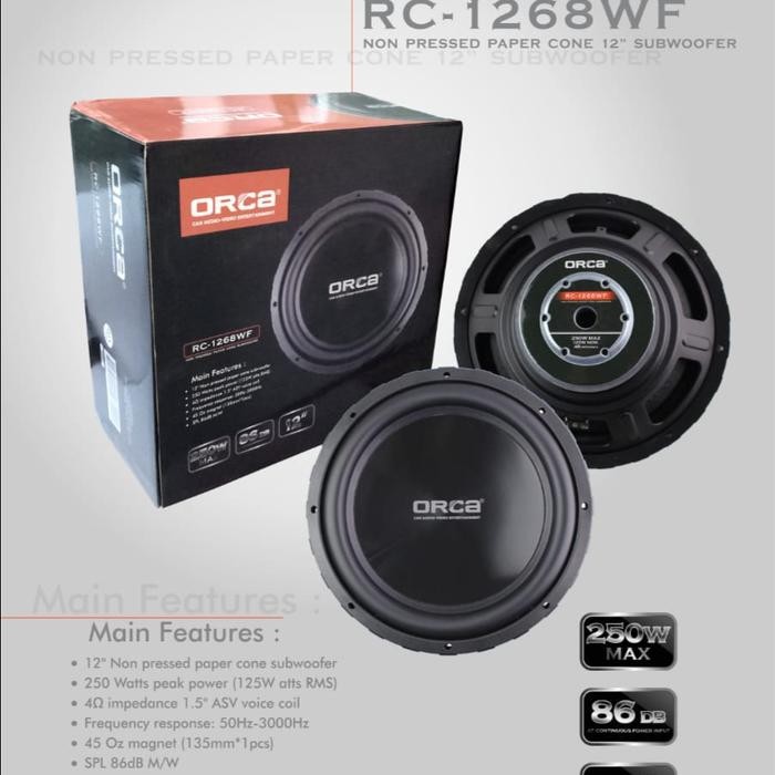 Terbaik Subwoofer 12 Inch Orca Rc-126 Wf / Subwoofer Orca 12 Inch