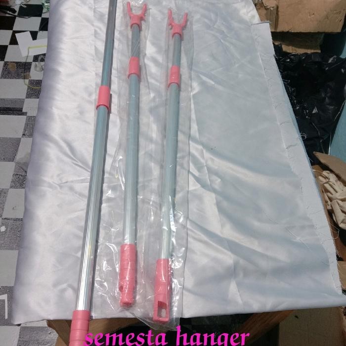 (Srd) - Galah Tongkat Baju Colokan Baju Plastik(Panjang 120Cm)