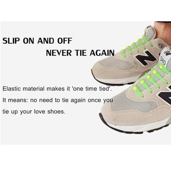 Tali Sepatu Silicone Karet (No-Tie Shoelaces Elastic Silicone Shoe)