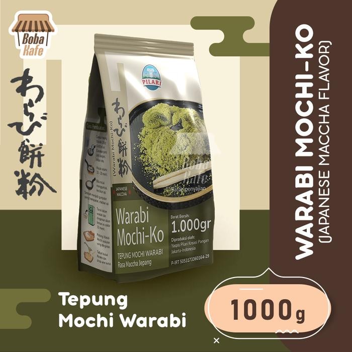 

Warabi Mochi-Ko Maccha 1.000Gr Authentic Japanese / Tepung Mochi Warabi Original Khas Jepang Soft &