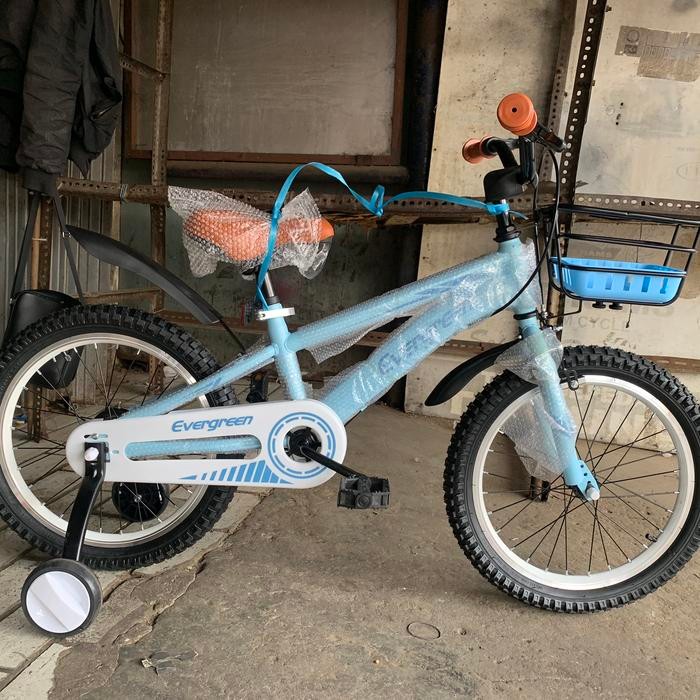 Sepeda Anak Evergreen Evans New Velg Alloy + Keranjang Unisex