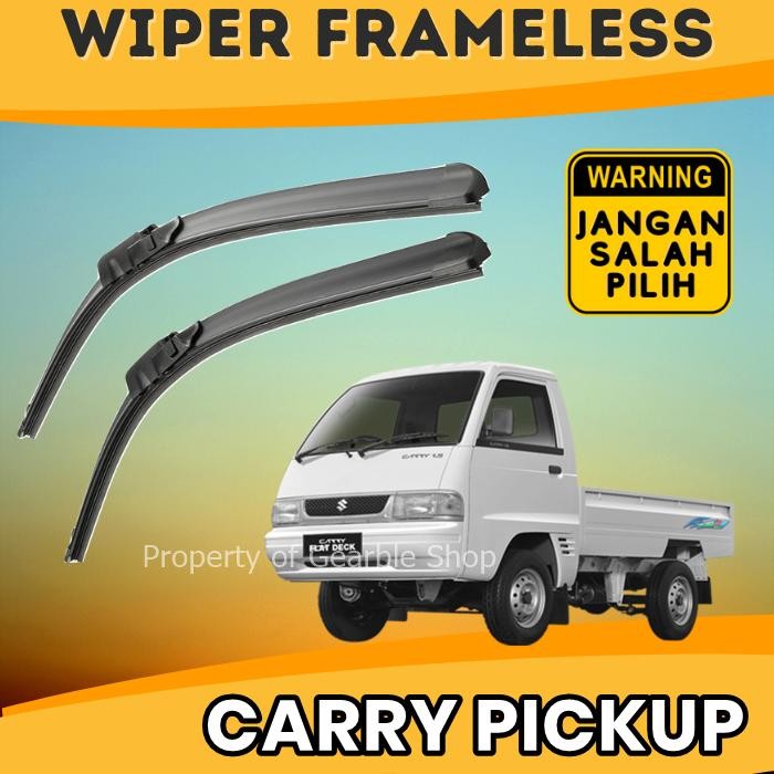 Wiper Carry Pickup Wiper Mobil Frameless Karet Kaca Depan Mobil 1 Set