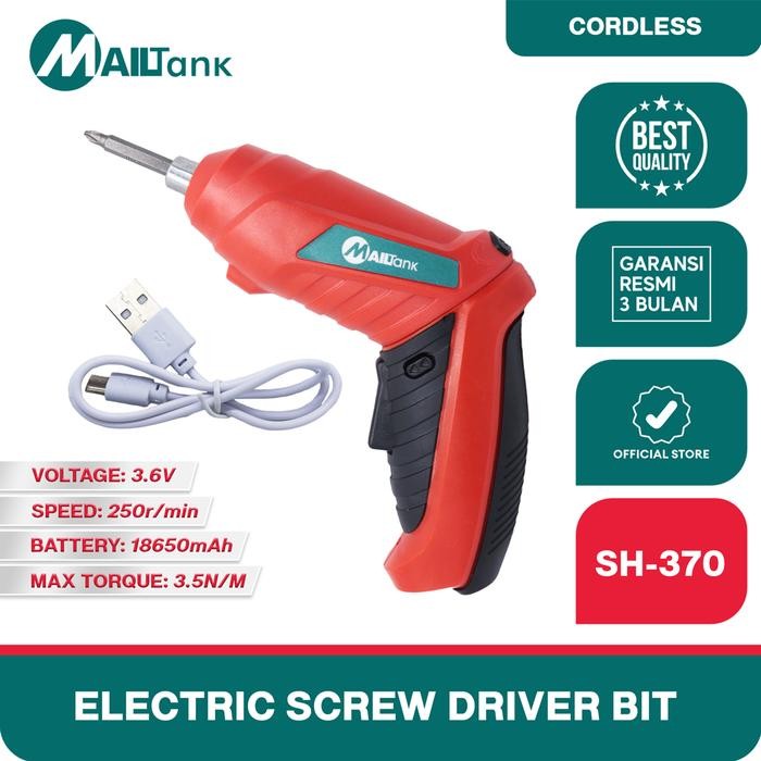 Hitachi Tools - Sh370 Mesin Bor Obeng Baterai 3.6V Screwdriver Cordless Bor Charger Bisa Bolak Balik