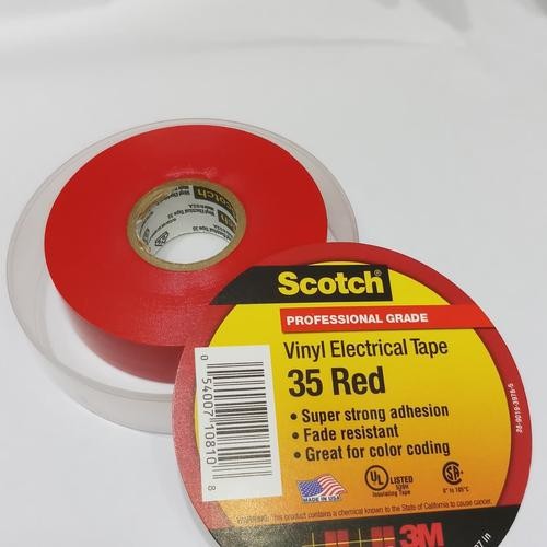 3M Scotch 35 Red Vynil electrical tape / isolasi kabel listrik