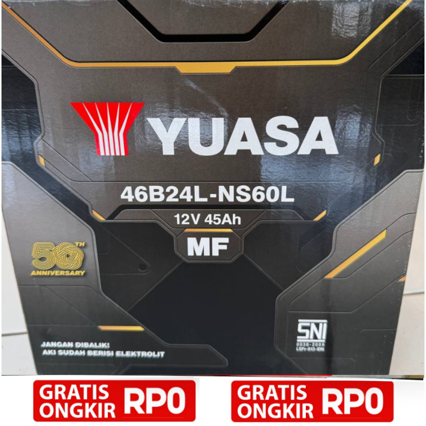 Aki Kering Yuasa NS60L / 46B24L Yuasa MF Original Asli 100%