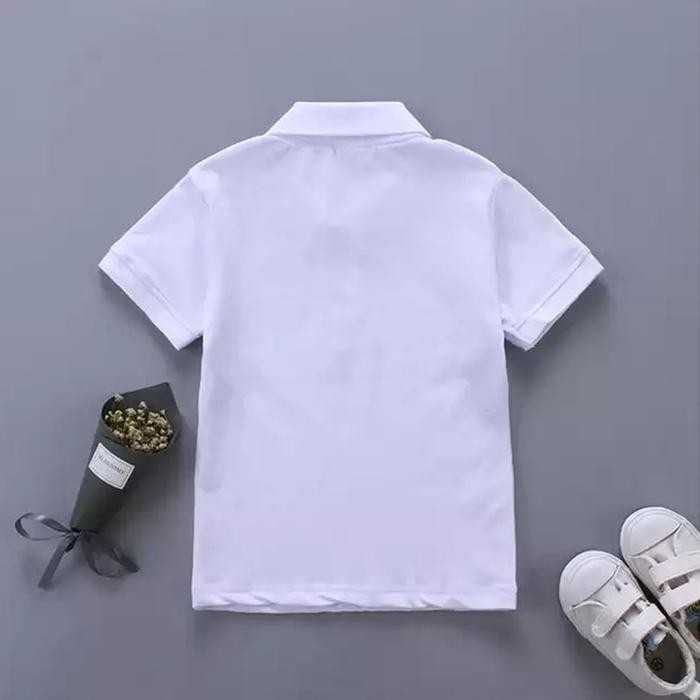 (Allthebest) Baju kaos polos anak / Baju polo anak warna putih