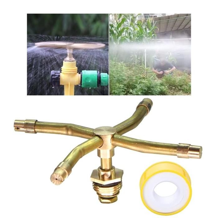 Penyemprot Air Taman Penyiram Tanaman Putar Irigasi 360 Derajat Penyiram Tanaman Otomatis Berputar