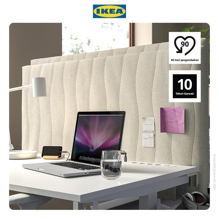 NEW IKEA MITTZON Sekat Akustik Untuk Meja GUNNARED Krem 125x72cm
