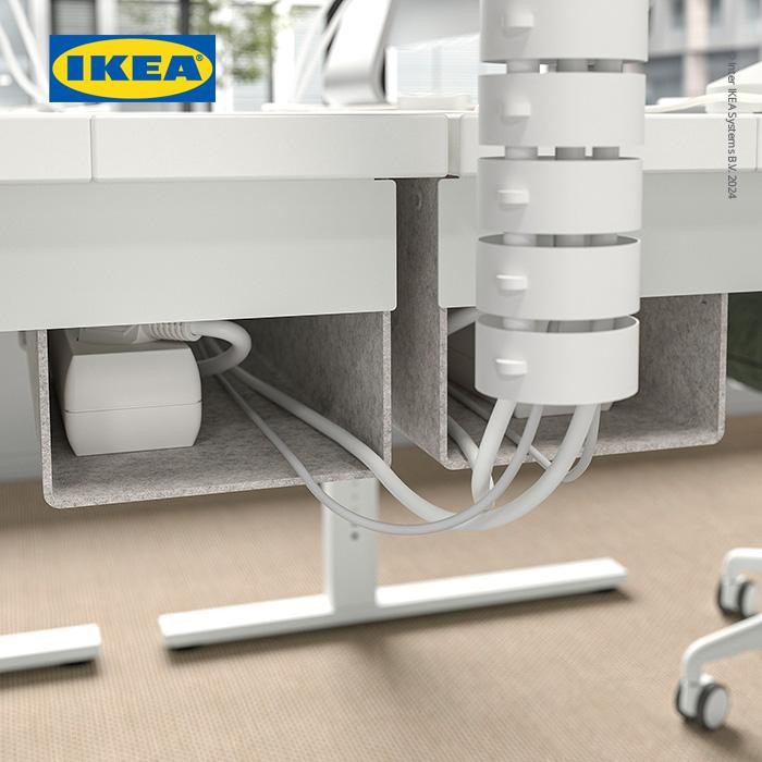 NEW IKEA MITTZON Meja Kerja Minimalis Putih 120x60 cm