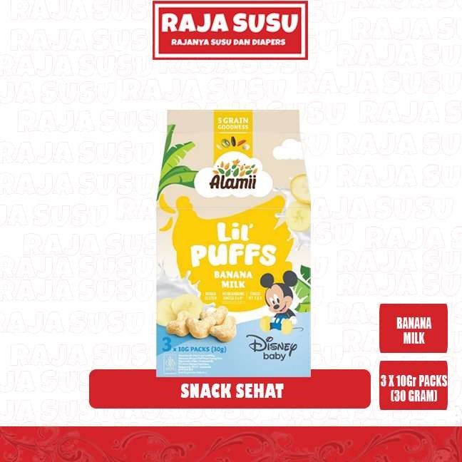 

ALAMII LIL PUFFS BANANA MILK 30GR - RAJA SUSU
