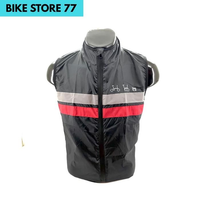 Vest Sepeda Lipat Windbreaker Rompi sepeda lipat jaket windbreaker