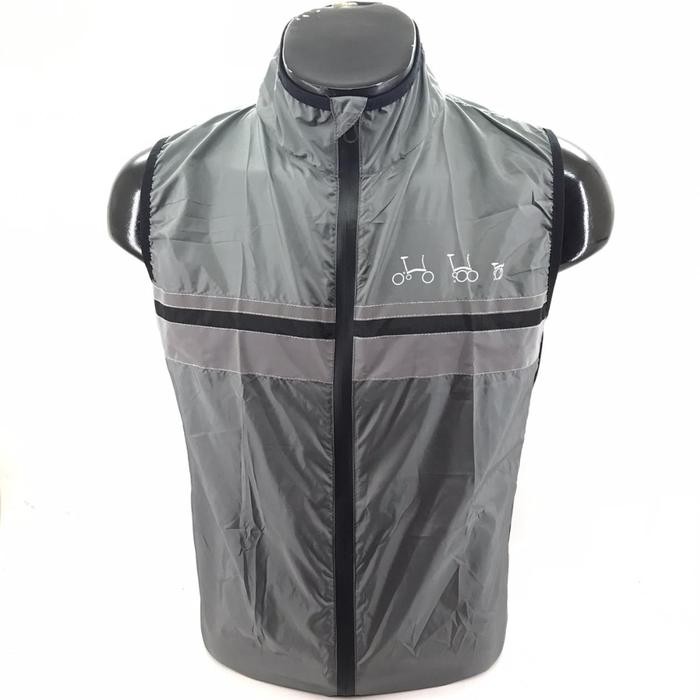 Vest Windbreaker Sepeda lipat Rompi sepeda Lipat vest waterproof Grey