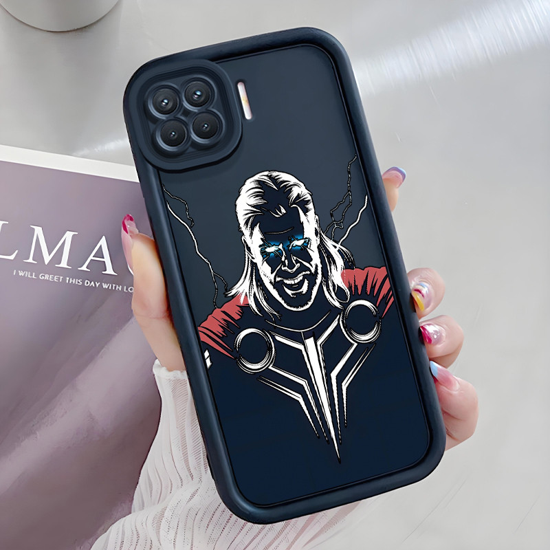 Casing Hp untuk OPPO A93 2020 Reno 4F Reno 4 Lite F17 Pro Case Merek Trendi Marvel Silikon Kasing Le