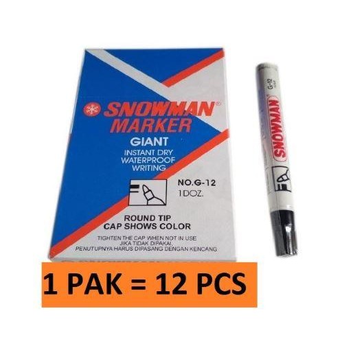 

(Imk) - (12Pc) Spidol Permanen Snowman Marker G 12 / Sepidol Permanent Ag 12