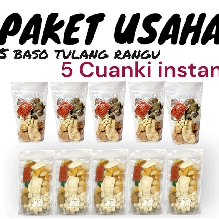

Paket usaha 5baso tulang rangu + 5cuanki instan Makanan Seblak