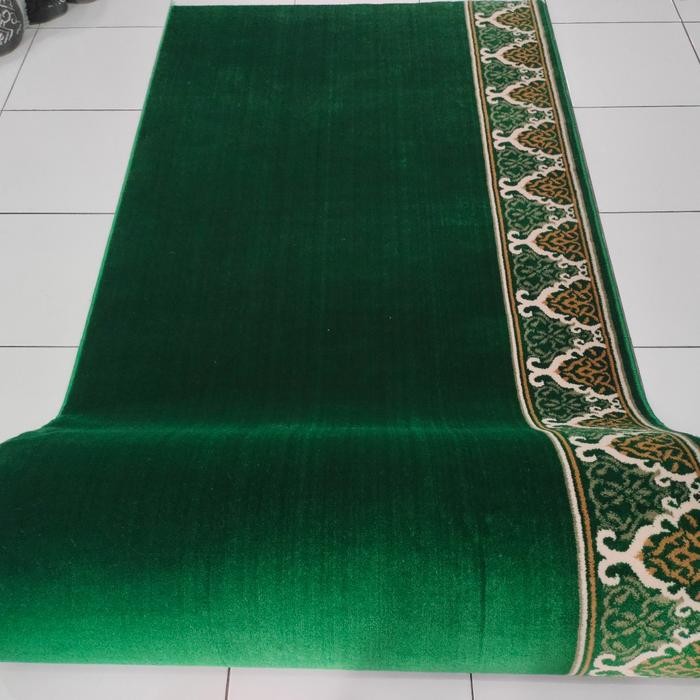 Karpet Masjid Iranshahr Sajadah Roll Meteran Tebal 12Mm Lembut Motif Muslim Turki Nyaman
