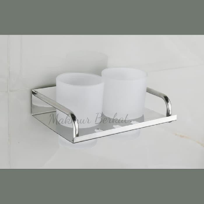 Tempat Sikat Gigi Gelas / Tempat Sikat Gigi Gantung