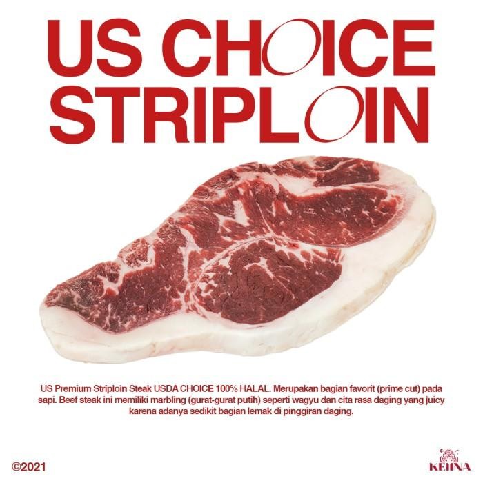 

(Allthebest) Daging Sapi Beef US Black Angus USDA Choice Sirloin Striploin Steak