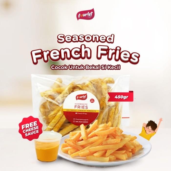 

(Allthebest) Seasoned french fries / kentang goreng frozen bumbu dan saos keju