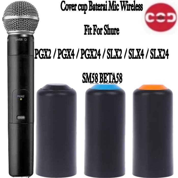 On Cup Cover Baterai Mic Shure PGX SLX 2 4 24 D8000 D8000 Wireless