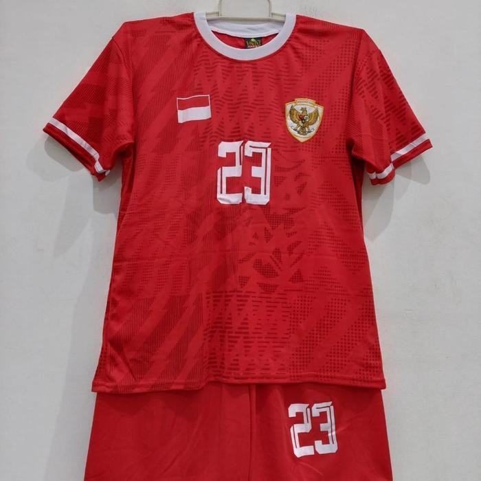 SETELAN JERSEY SEPAK BOLA ANAK USIA 1-13 TAHUN WARNA PUTIH MERAH