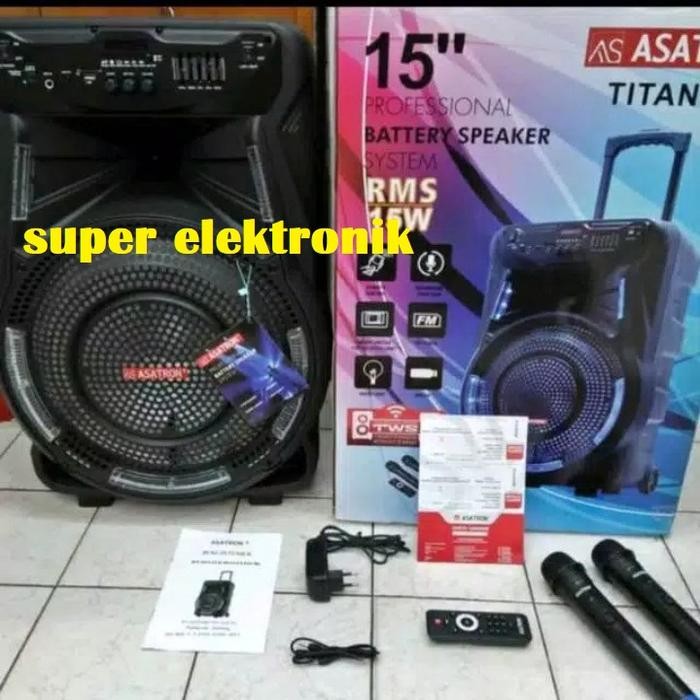SPEAKER PORTABLE MEETING ASATRON HT 8873 TITANIUM 15 INCH HT8873 MIC