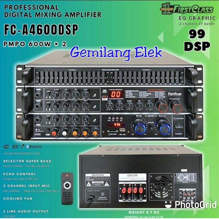 Amplifier Mixer FIRSTCLASS FC A4600DSP Digital Effect Vocal 99 DSP