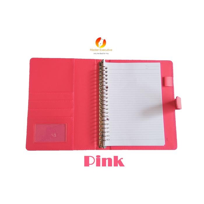 

ONIX PINK BINDER KULIT KANCING EXCLUSIVE 20 RING A5 CAMPUS KODE 1166