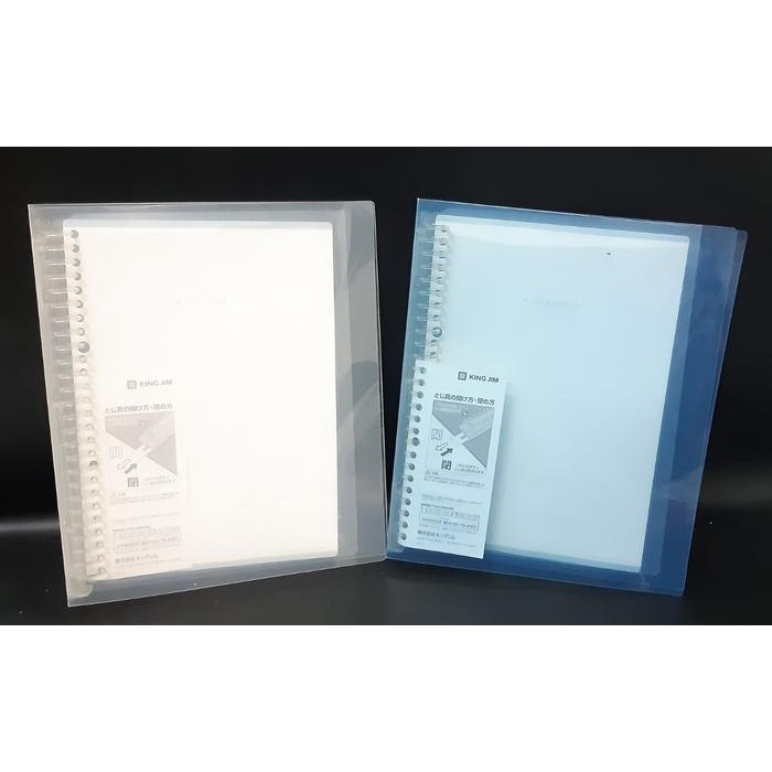 

MAP BINDER NOTE LOOSE LEAF B5 KING JIM RING PLASTIK 26 RING TRANSPARAN KODE 449