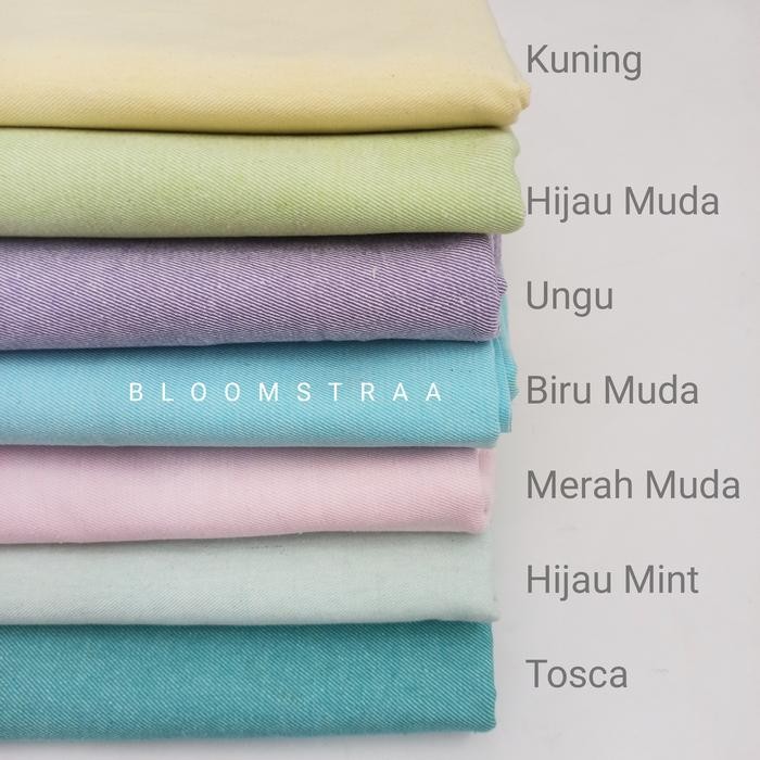 

KANVAS TWILL PASTEL COLOR CANVAS FABRIC KAIN BAHAN KATUN SOFT COTTON KODE 439
