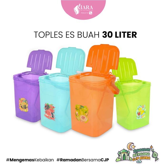 Toples Es Buah 30L + Gayung Set Warna Wadah Air Besar Serbaguna Sealware Kuat & Stylish
