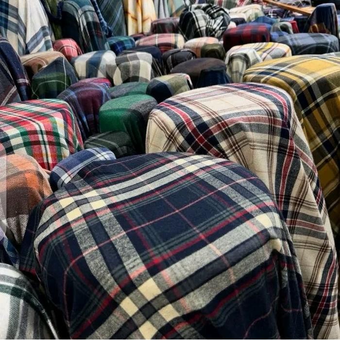 kain flanel meteran import kain katun flanel uniqlo kemeja flanel